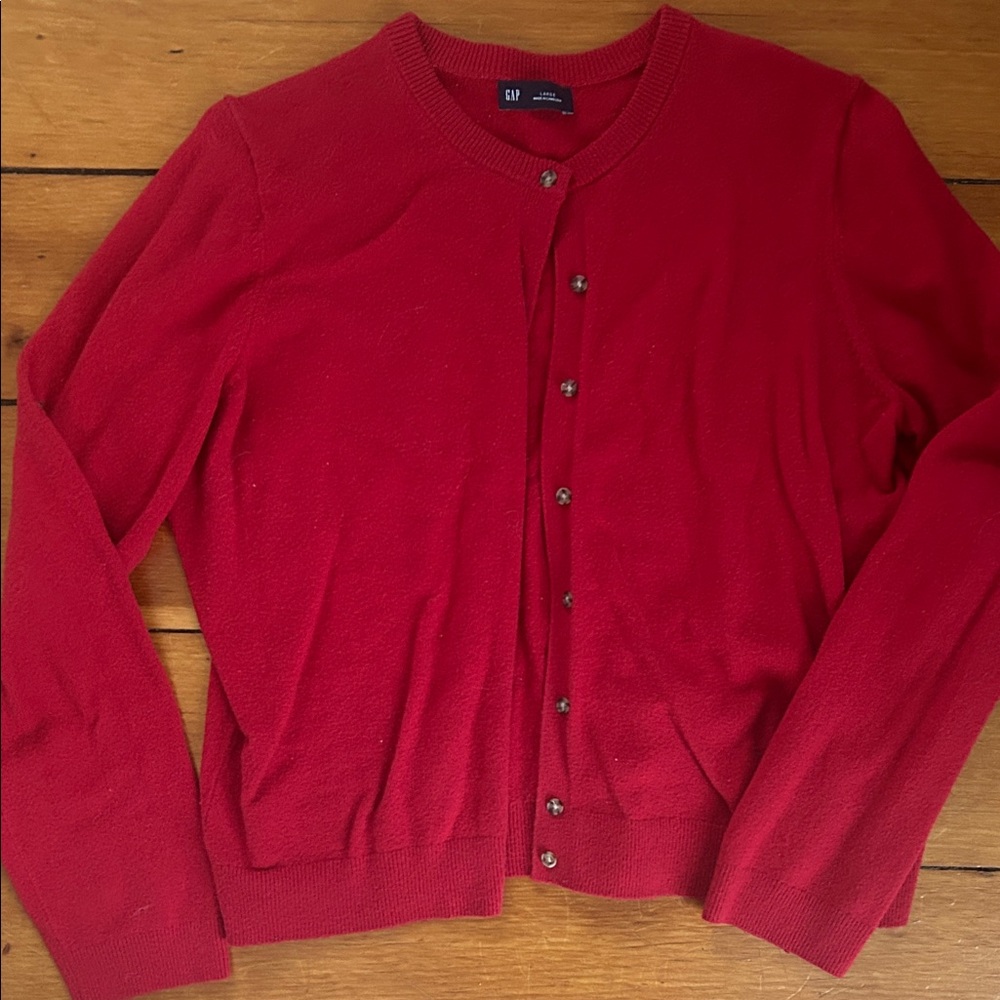 Cashsoft red cardigan